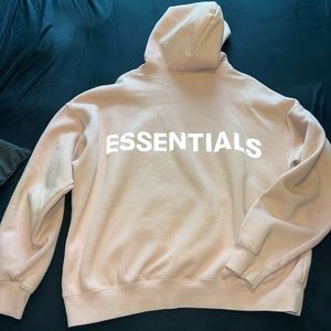 Mens Light Pink Essentials Hoodie